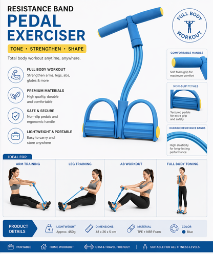 Homestretch™ Resistance Pedal Band – Tone Legs, & Strengthen Core